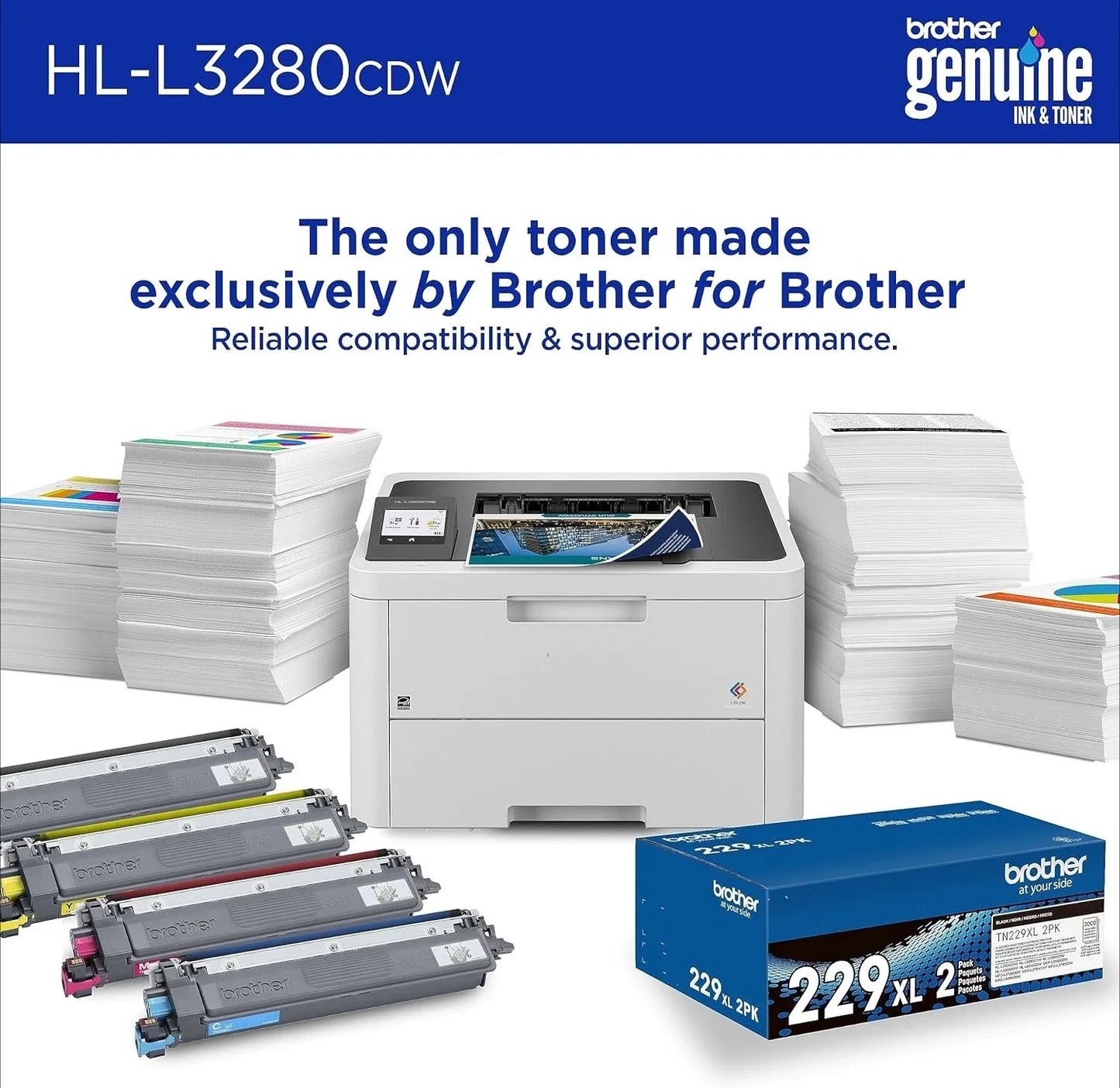 HLL3280CDW Wireless Compact Digital Color Printer