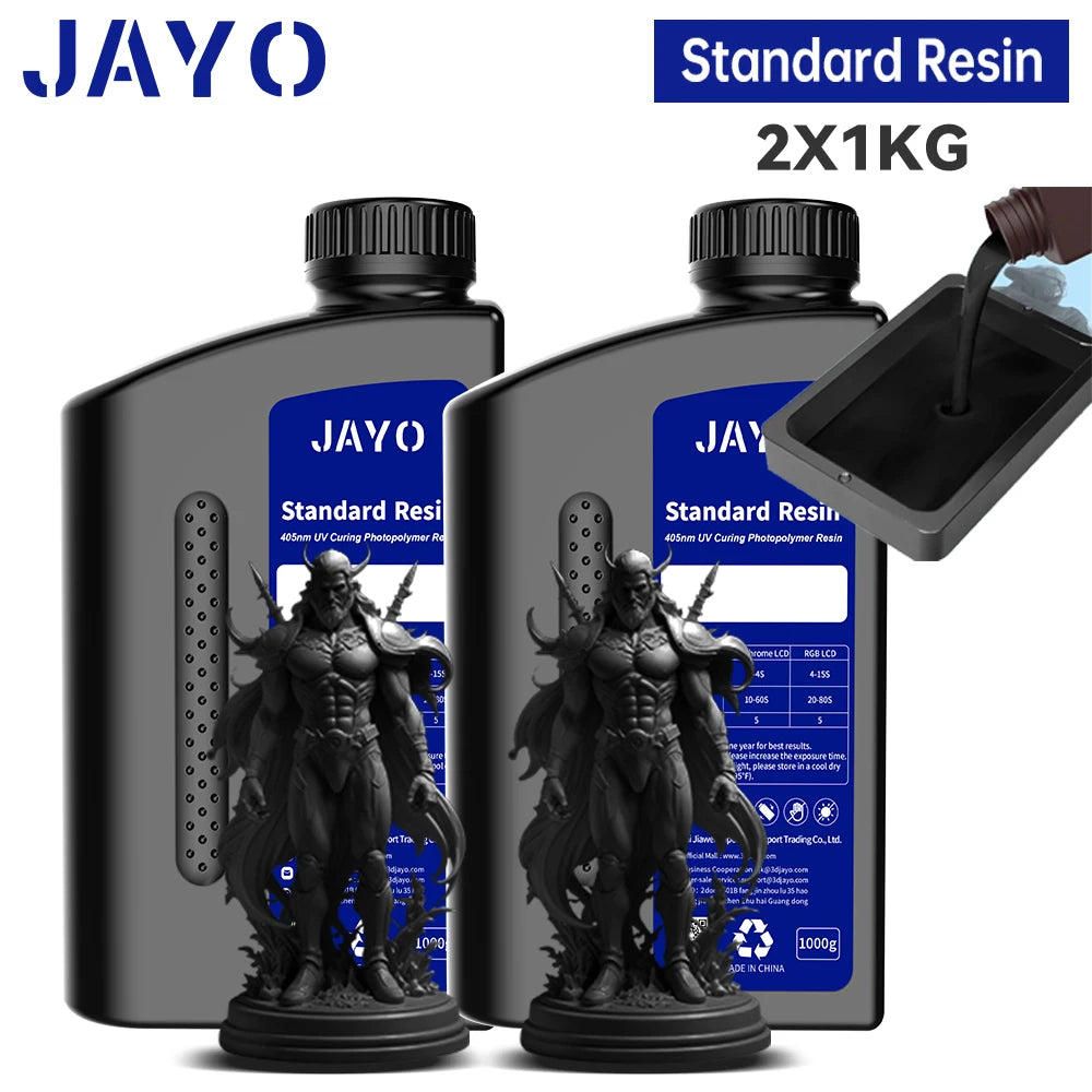 JAYO Standard /ABS-Like/ Water Wash 3D Printer UV Resin 405nm 2 Bottles