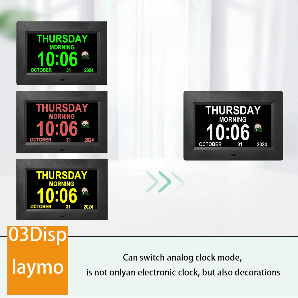 Clocks for Seniors, Digital Clock with Day and Date