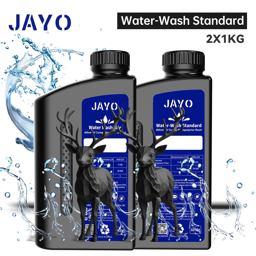 JAYO Standard /ABS-Like/ Water Wash 3D Printer UV Resin 405nm 2 Bottles