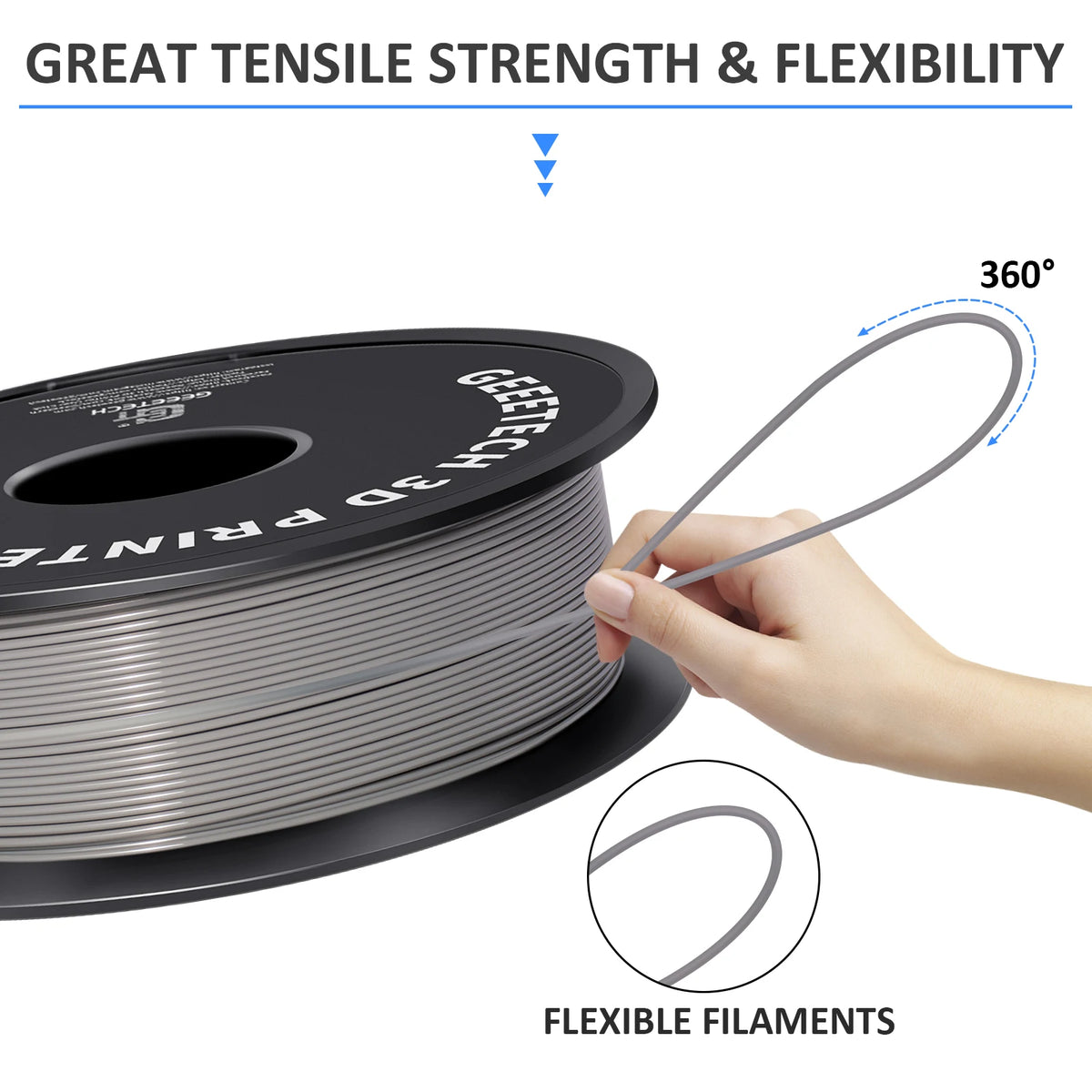 GEEETECH 10Kg In One Box Matte/PETG/Silk PLA/TPU/ABS 3D PLA Filament 1.75mm