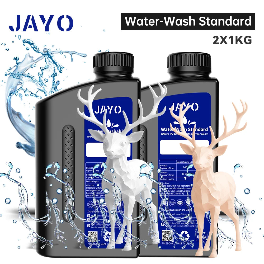 JAYO Standard /ABS-Like/ Water Wash 3D Printer UV Resin 405nm 2 Bottles