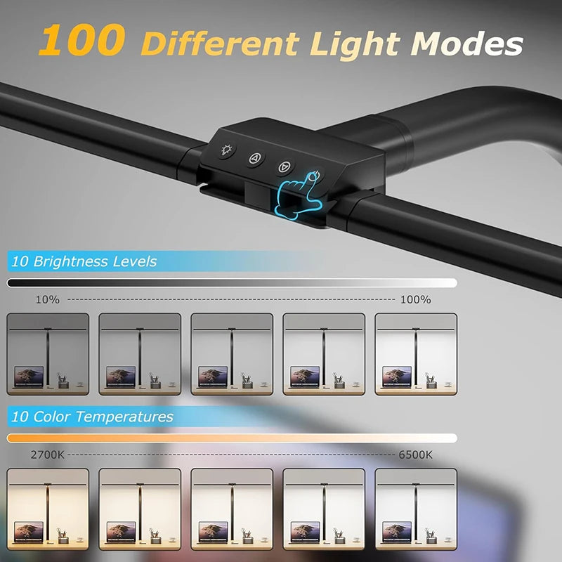 Double Single Head Led Clip Desk Lamp