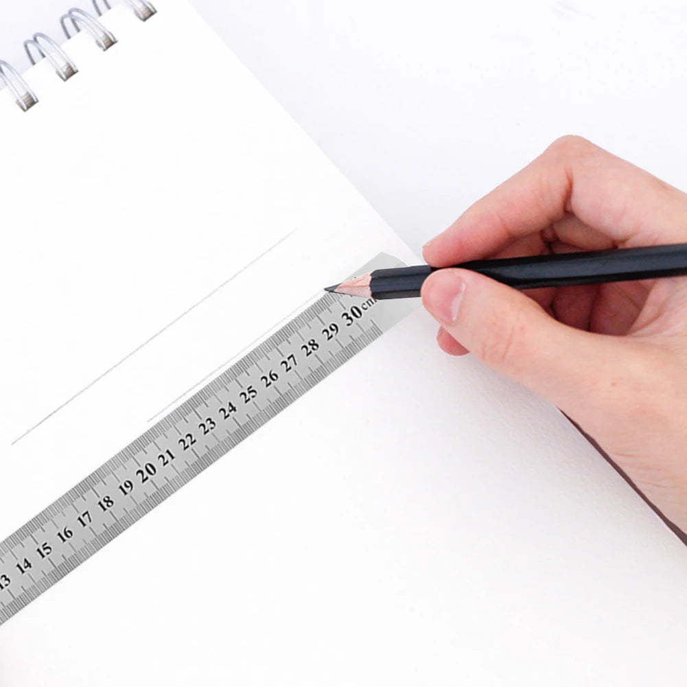 15cm/20cm/30cm/40cm/50cm Metal Ruler Stainless Steel Straight Ruler