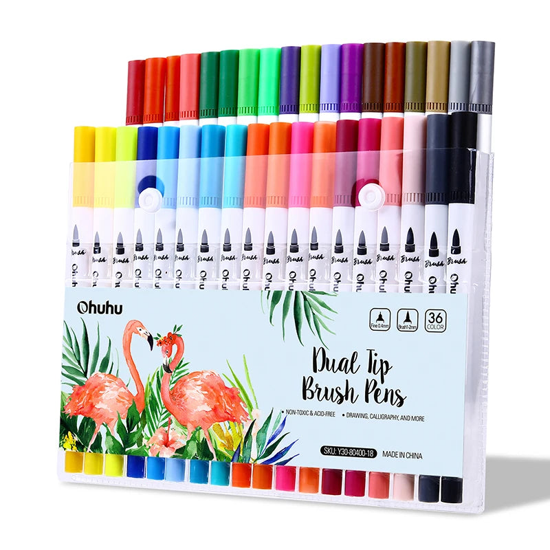 Ohuhu Art Markers Dual Tips Line Marker Set WaterColor