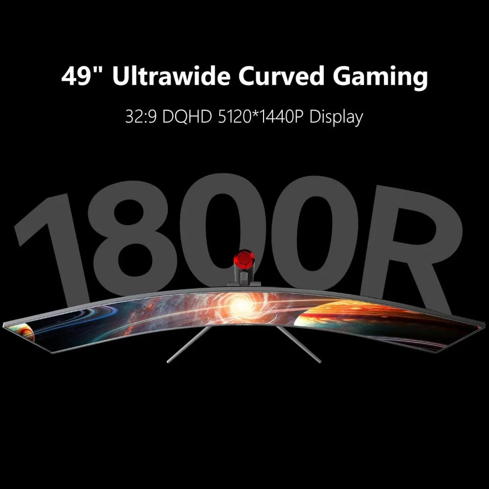 49" Curved Monitor Ultrawide Gaming 120Hz 32:9 QHD 5120 x 1440P