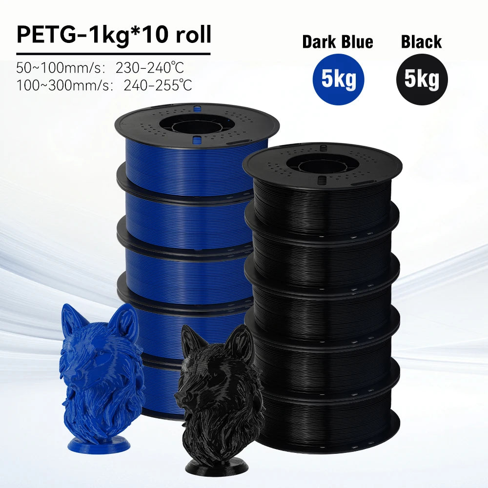 KINGROON 10KG 1.75mm PETG Filament High Quality 3D Printing