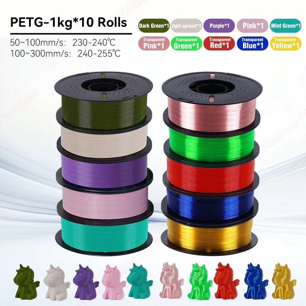KINGROON 10KG 1.75mm PETG Filament High Quality 3D Printing