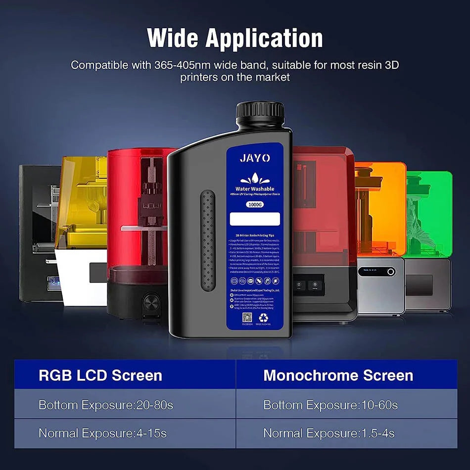 JAYO Water Wash  405nm UV Resin 10kg ABS Like 3D Printer Resin 405nm UV Standard Rapid Photopolymer Resin for LCD/DLP/SLA