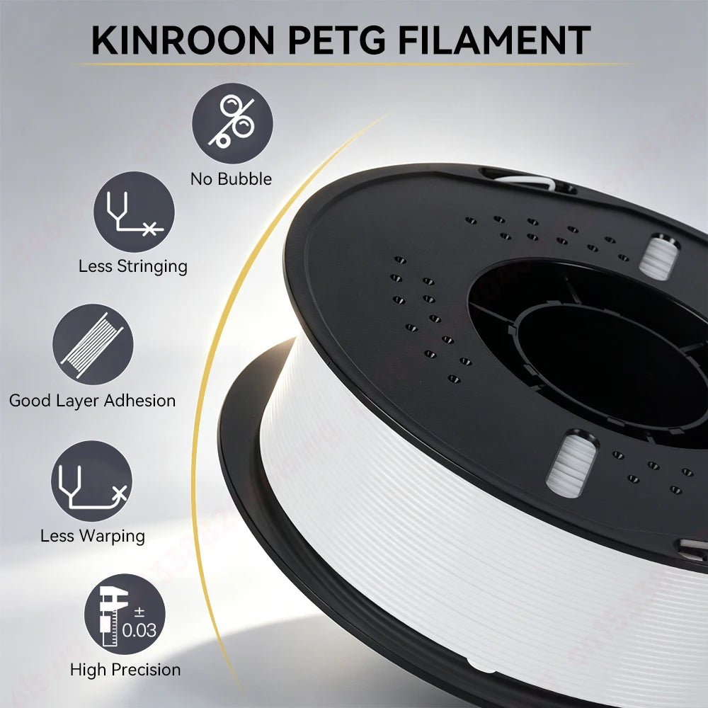 KINGROON 10KG 1.75mm PETG Filament High Quality 3D Printing