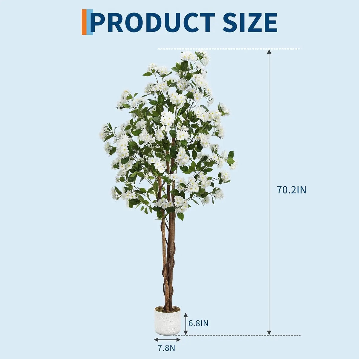 Artificial Osmanthus Tree, in Planter with Lifelike Flowers