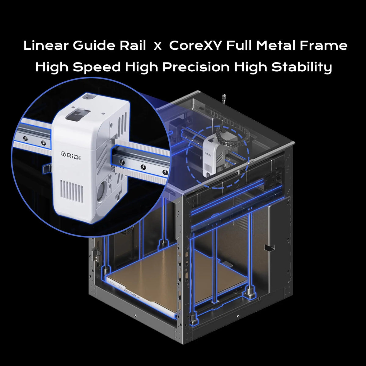 QIDI Q2C 3D Printer 600mm/s High Speed CoreXY 370°C FDM Printer