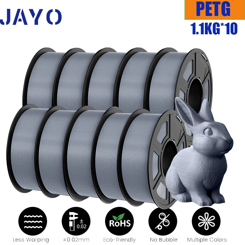 JAYO PETG/PLA PLUS/High Speed Matte PETG/PLA Filament 175mm 10 Rolls