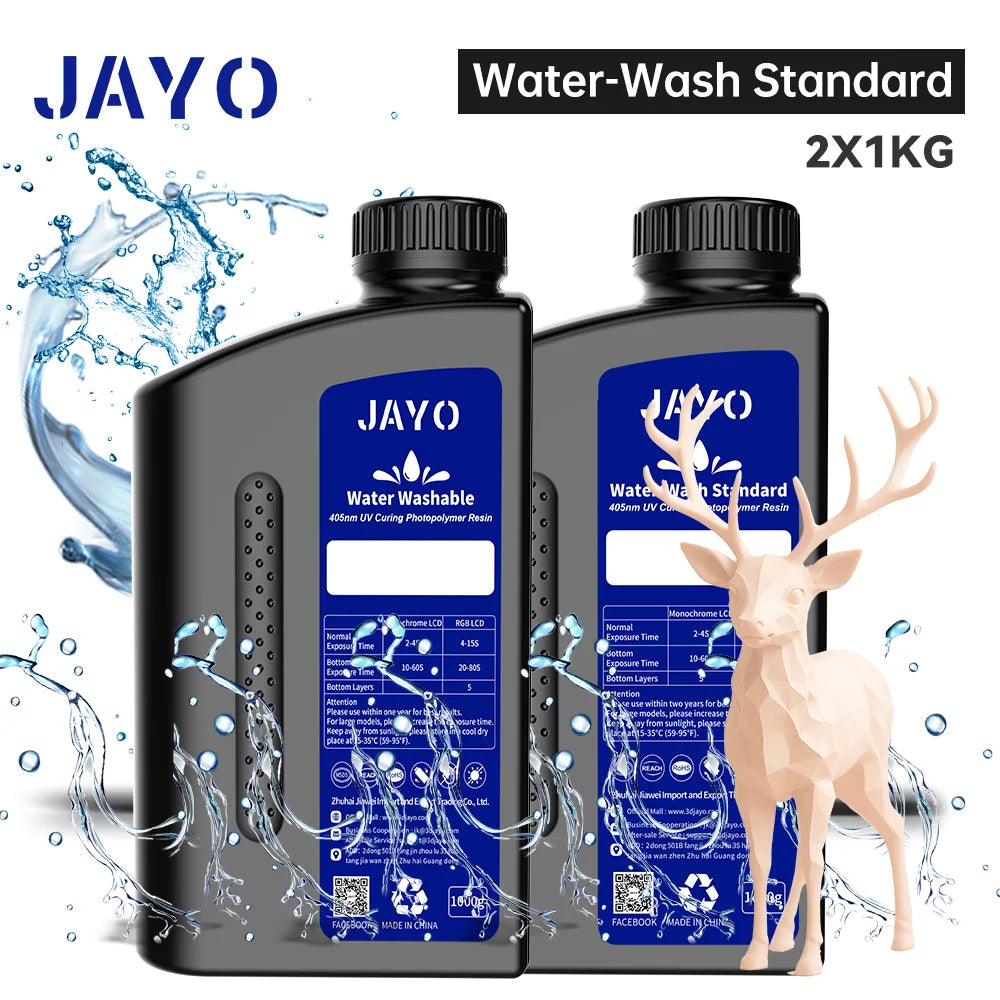 JAYO Standard /ABS-Like/ Water Wash 3D Printer UV Resin 405nm 2 Bottles