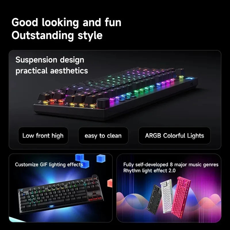 Mchose Mix87 Magnetic Swtich Wired Gaming Keyboard 0.08ms Low Latency