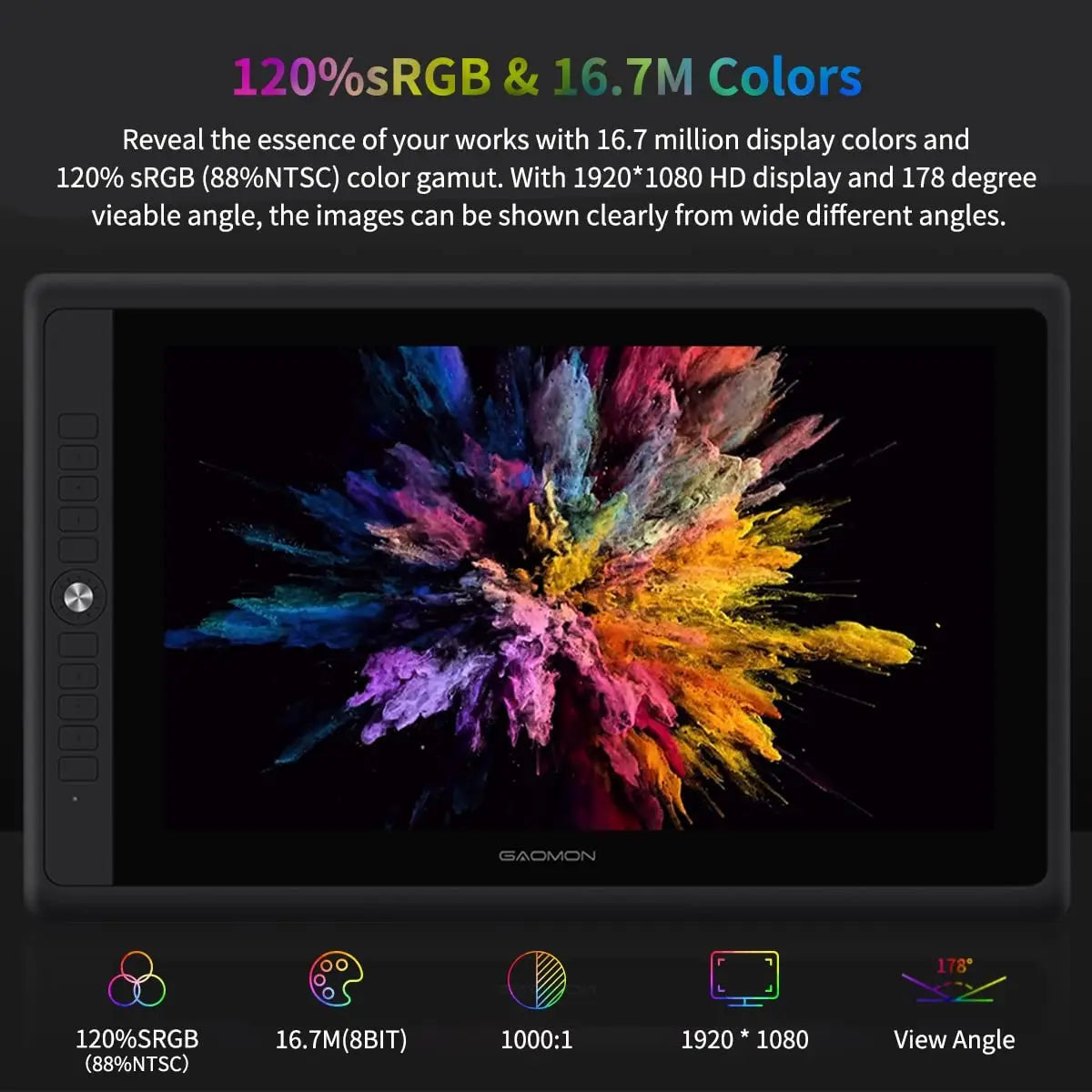 GAOMON PD156PRO Graphics Tablet  15.6” Full-Laminated 8192 Levels