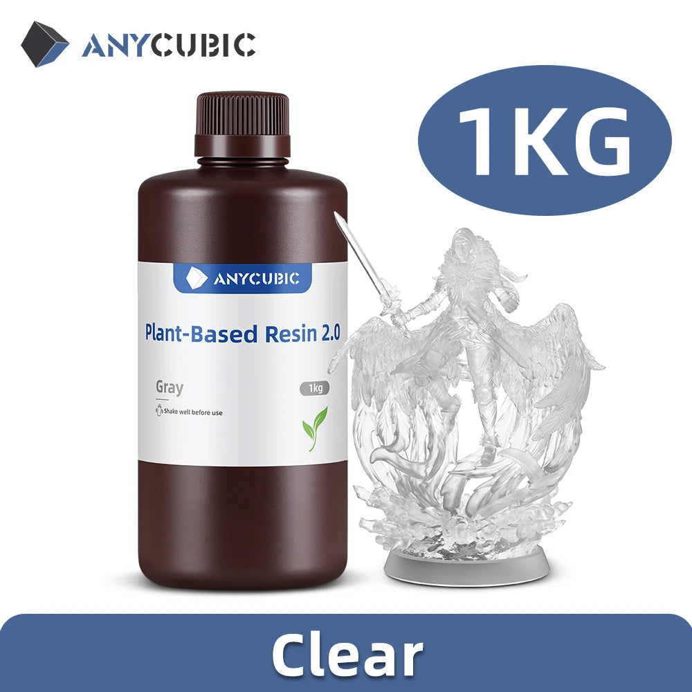NEWEST ANYCUBIC ECO UV Resin 2.0 For LCD 3D Printer Low Odor 405nm