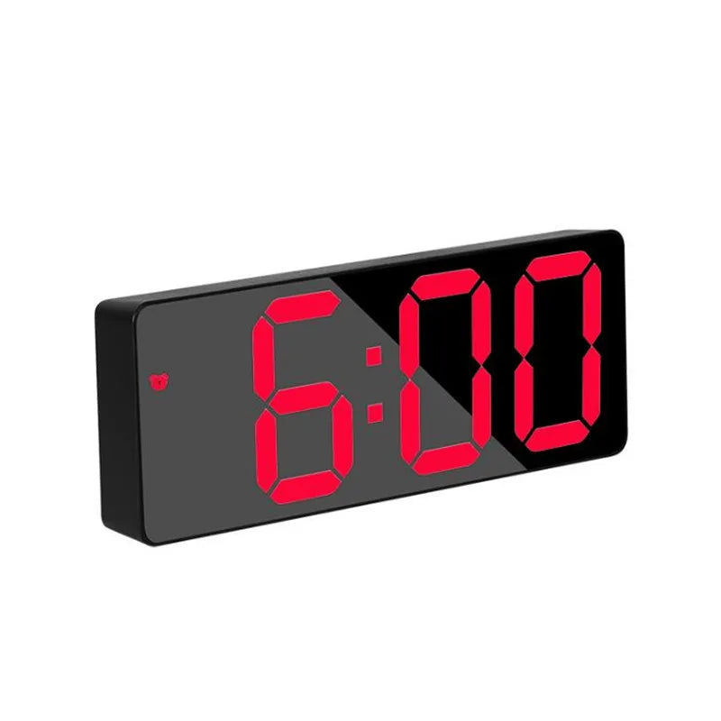 Acrylic/Mirror Digital Alarm Clock 12/24H Electronic LED Clock