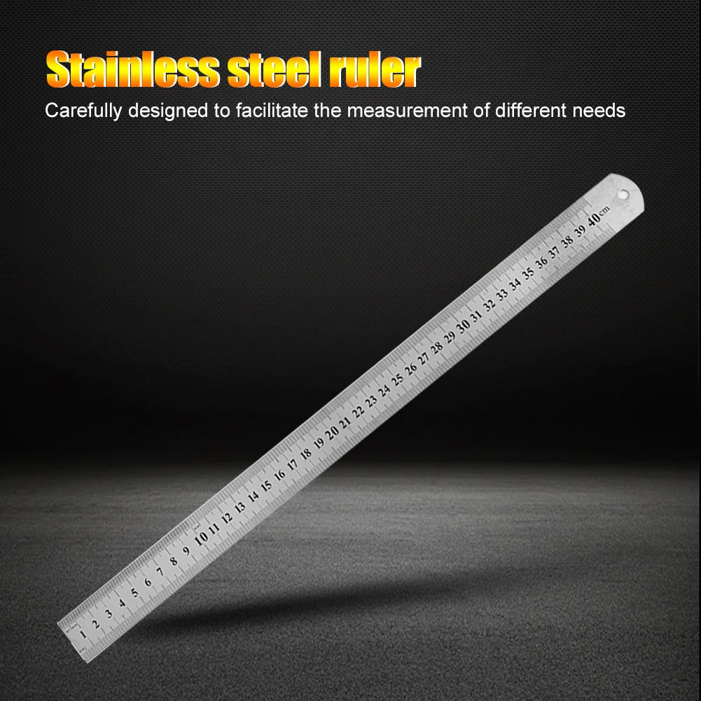 15cm/20cm/30cm/40cm/50cm Metal Ruler Stainless Steel Straight Ruler