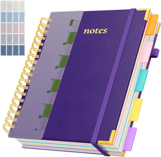 5-Subject Spiral Notebook with Dividers, 300 Pages, 8x10 B5 Size
