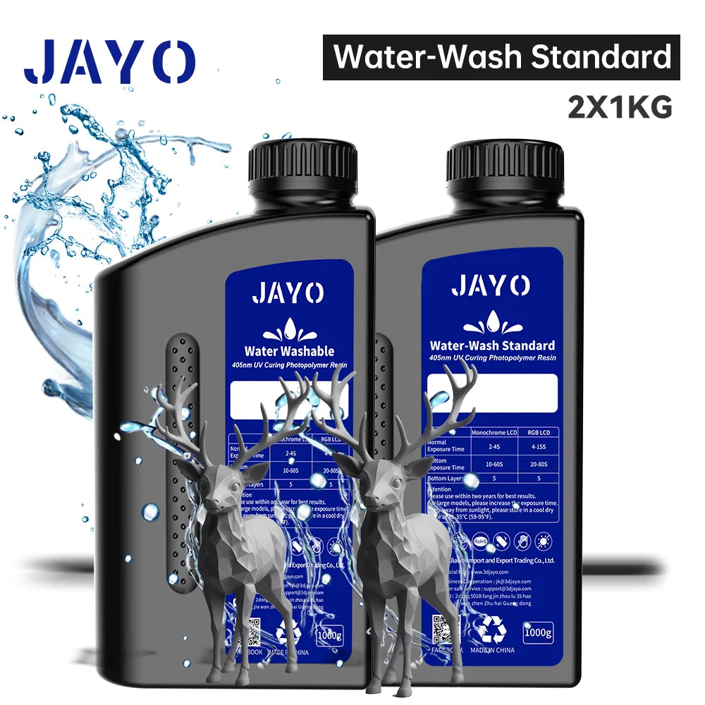 JAYO Standard /ABS-Like/ Water Wash 3D Printer UV Resin 405nm 2 Bottles