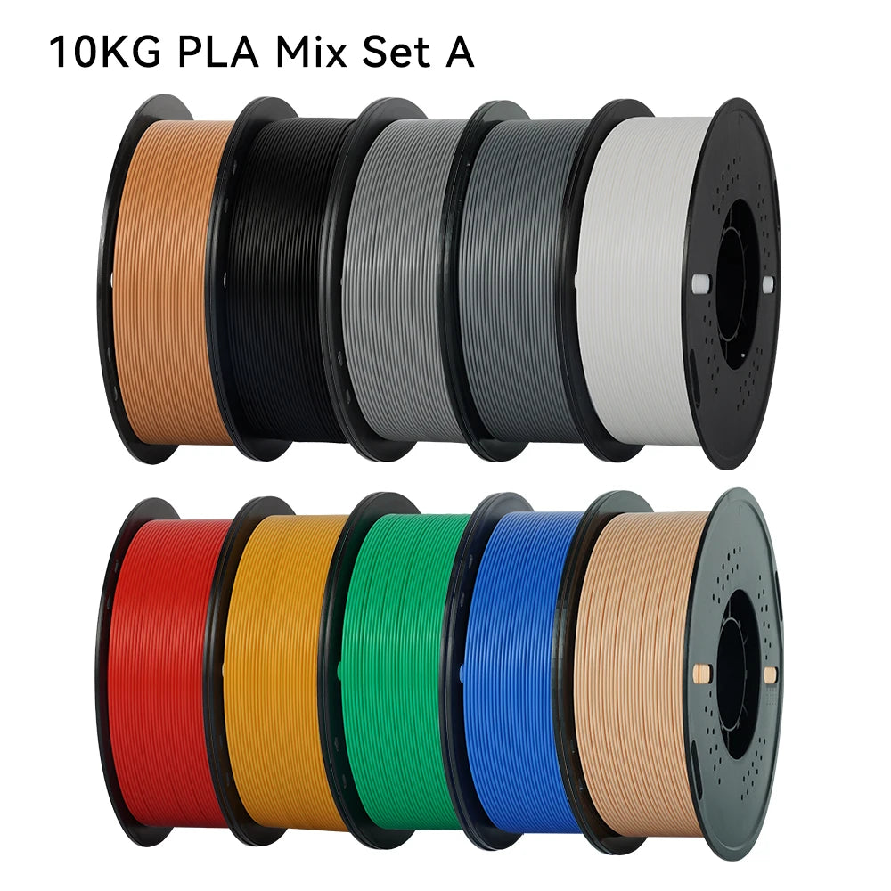 10KG/22LBS Multicolor PLA filament 1KG/Roll 1.75mm For 3D Printer