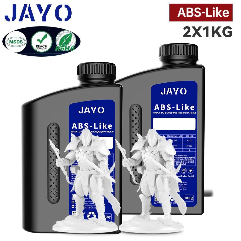 JAYO Standard /ABS-Like/ Water Wash 3D Printer UV Resin 405nm 2 Bottles