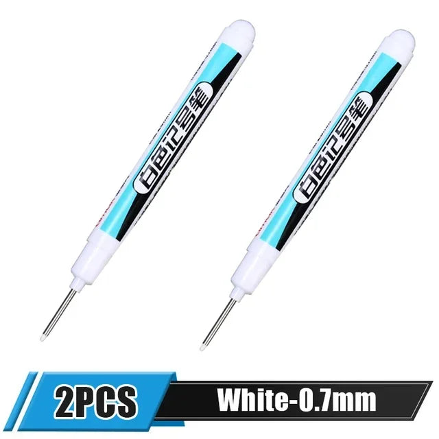 5/1Pcs Oily White Marker Pen Permanent, 0.7mm 1mm 2.5mm
