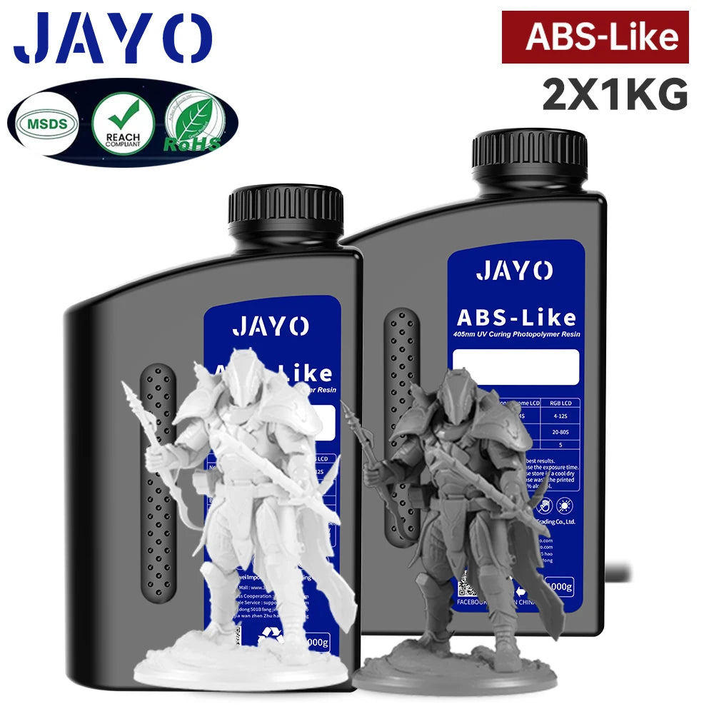 JAYO Standard /ABS-Like/ Water Wash 3D Printer UV Resin 405nm 2 Bottles