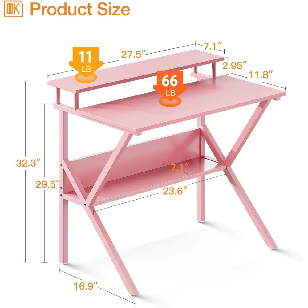 Casaottima 40 Inch White L Shaped Desk, 4 Drawers Reversible