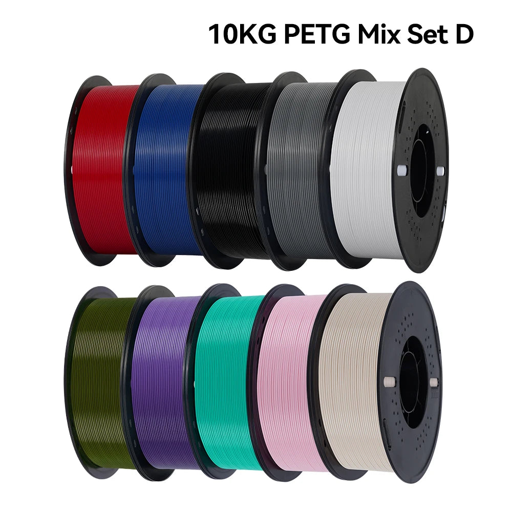 KINGROON 10KG PLA Filament PETG 3D Filament 1.75mm 10 Rolls/Set