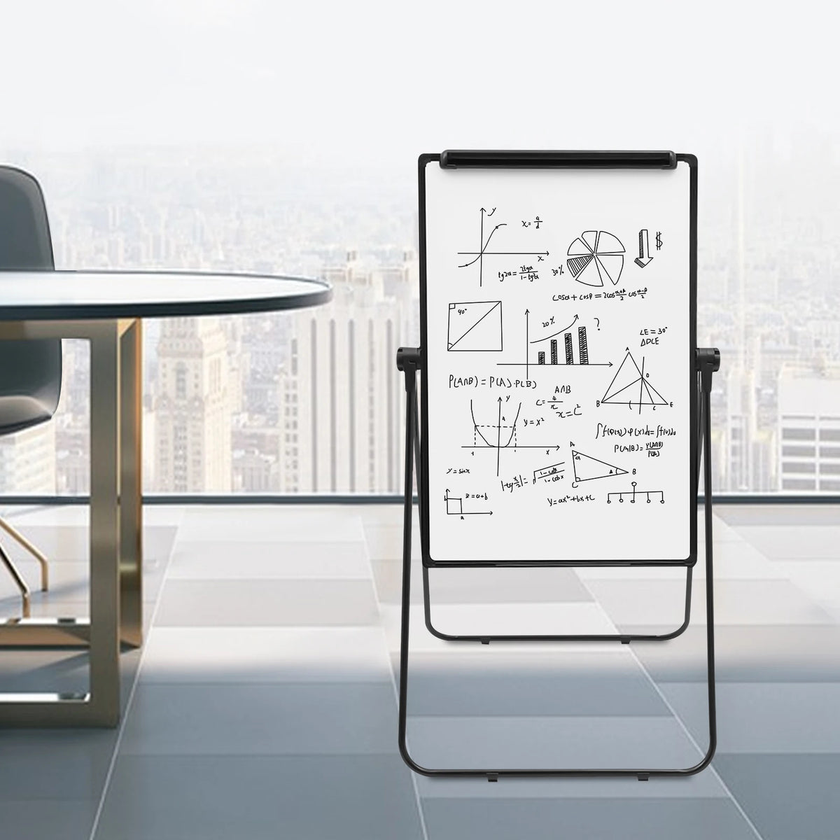 Double Sided Flip Whiteboard For Home Office Classroom Use