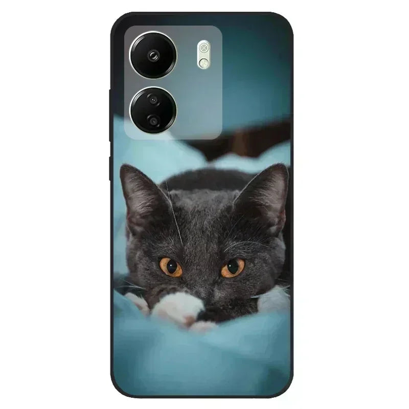 For Redmi 13C 4G Case Animals Soft Silicone TPU Phone Cases