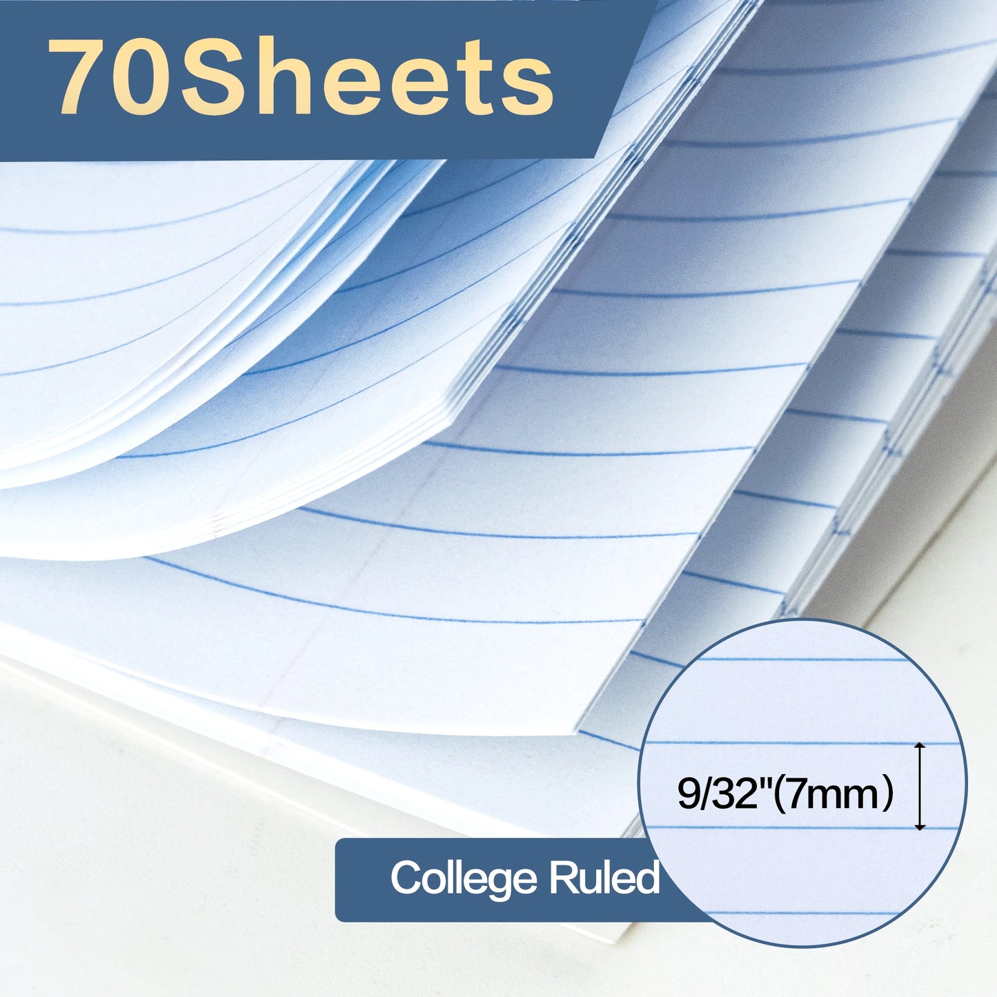 Deli Morandi Spiral Notebook 6-Pack, Thick Paper 140 Pages, 8x10.5 In