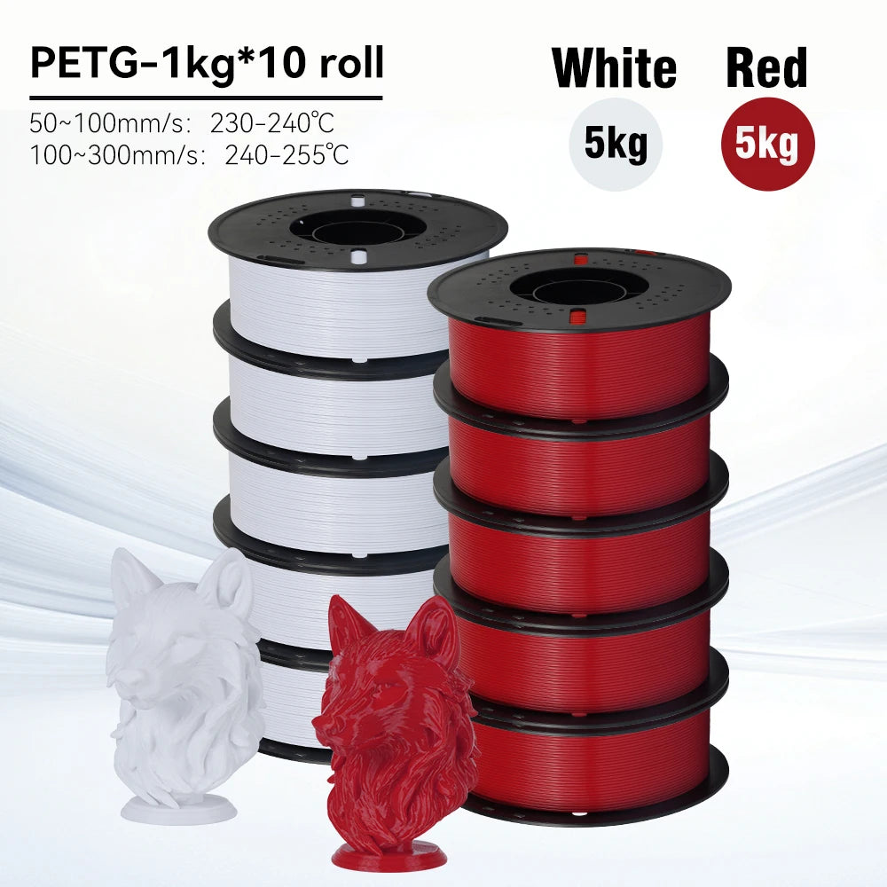 KINGROON 10KG 1.75mm PETG Filament High Quality 3D Printing