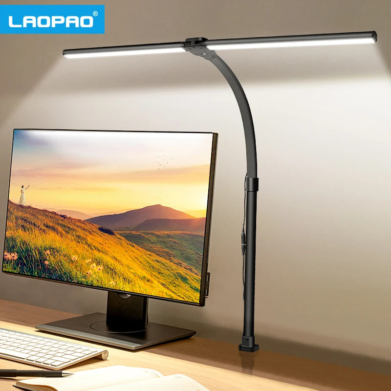 LAOPAO Double Head LED Desk Lamp EU/US Architect Desk Lamps