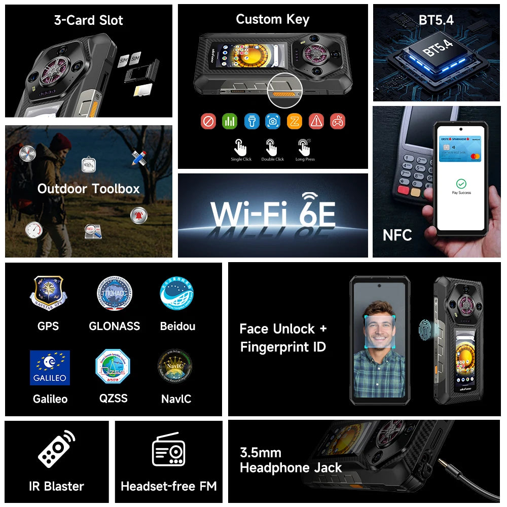 Ulefone Armor 30 Pro 5G Rugged Phone 6.9" 32GB+512GB 12800mAh