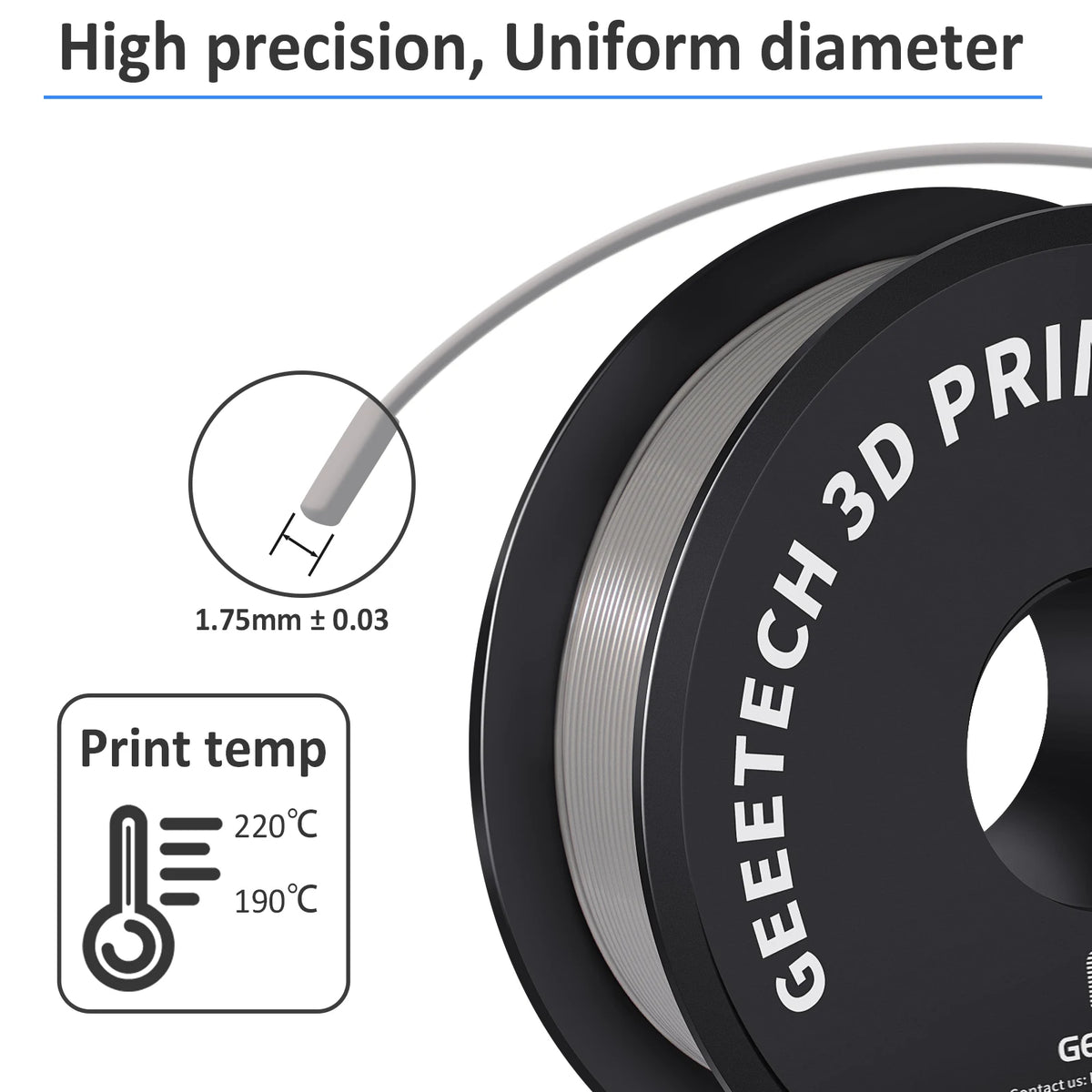 GEEETECH 10Kg In One Box Matte/PETG/Silk PLA/TPU/ABS 3D PLA Filament 1.75mm