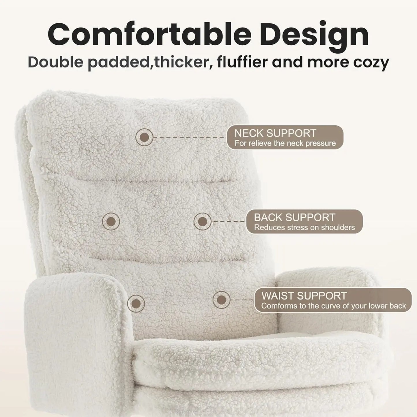 Home Office Chair with Armrests, Height Adjustable, with Wheels