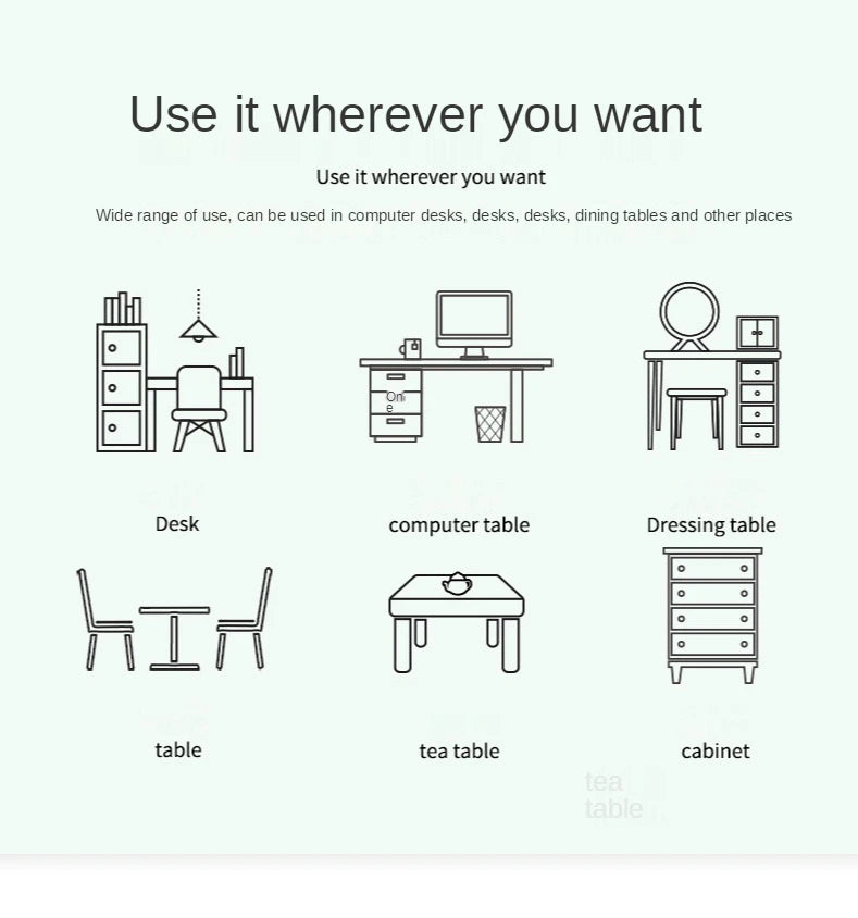 Portable Mouse pad Non-slip PU Suede Computer Keyboard desk pad