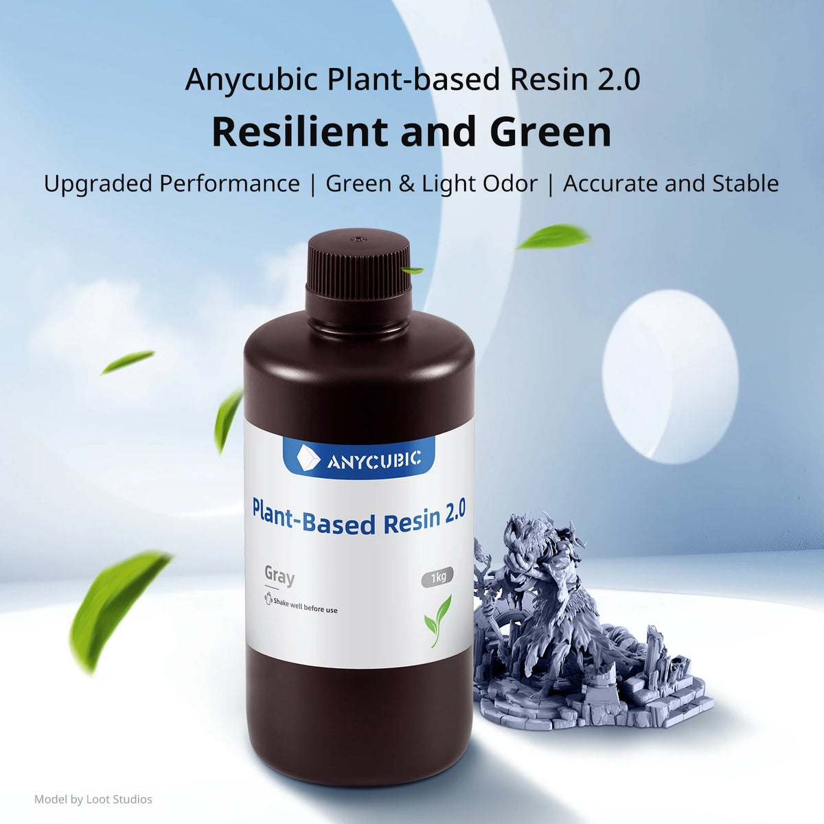 NEWEST ANYCUBIC ECO UV Resin 2.0 For LCD 3D Printer Low Odor 405nm