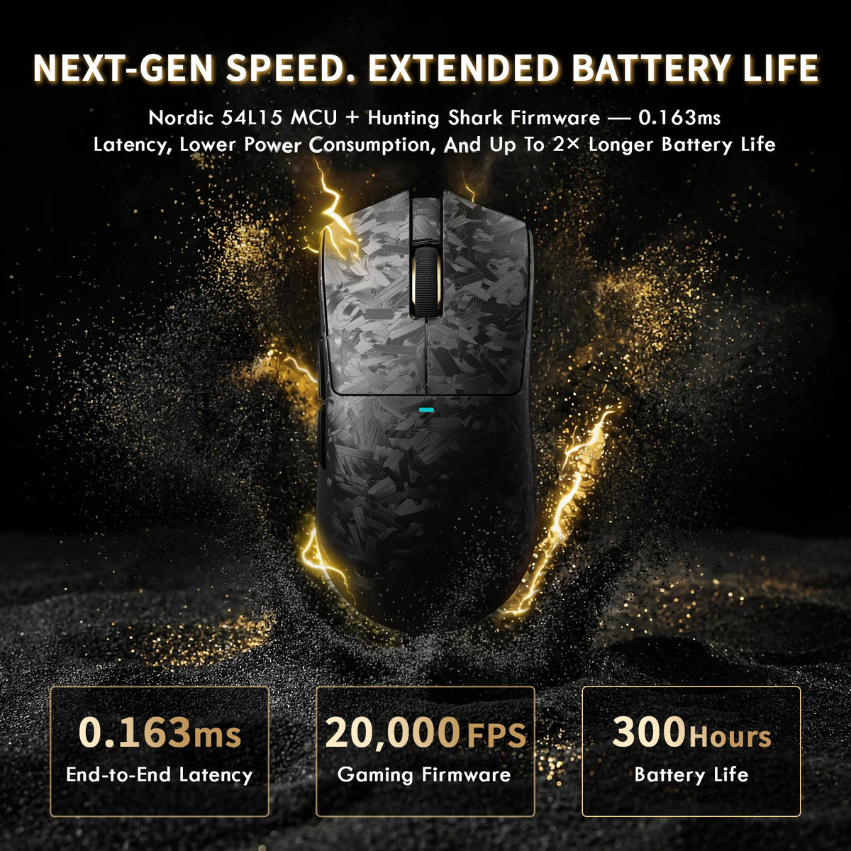 ATTACK SHARK X11 ULTRA Carbon Fiber Wireless 8K PAW3950MAX Gaming Mouse