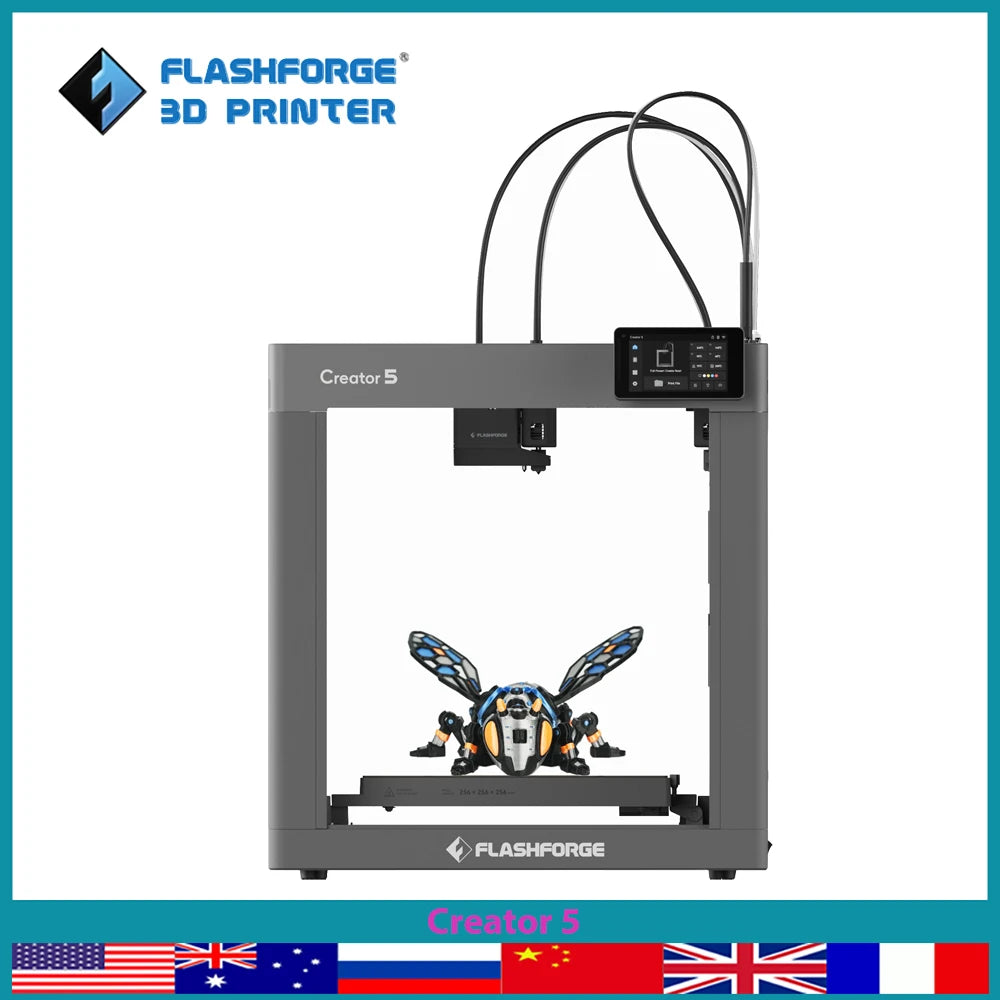 FLASHFORGE High Speed Creator 5 3d Printer Multi-Extruders Multi-color