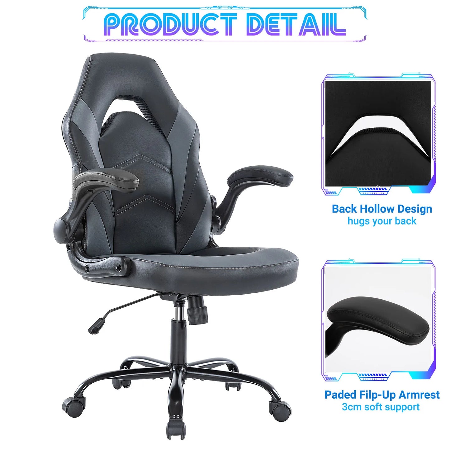 JHK Ergonomic Office Computer Home Gaming Desk Chair