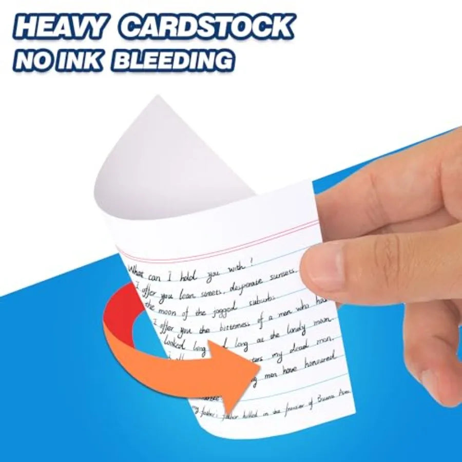 200 Count Index Cards 3x5 Inch Ruled Front and Blank Back