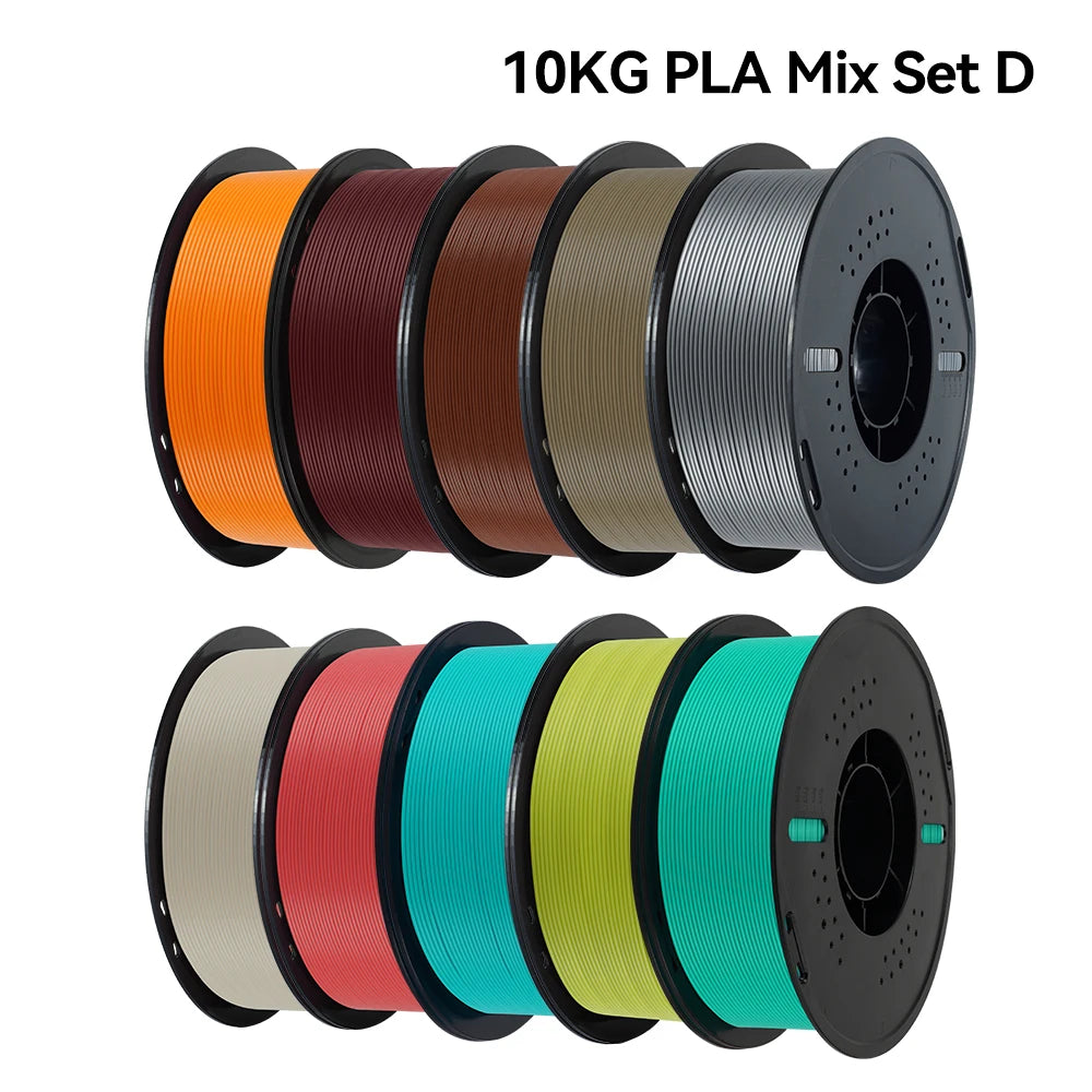 KINGROON 10KG PLA Filament PETG 3D Filament 1.75mm 10 Rolls/Set