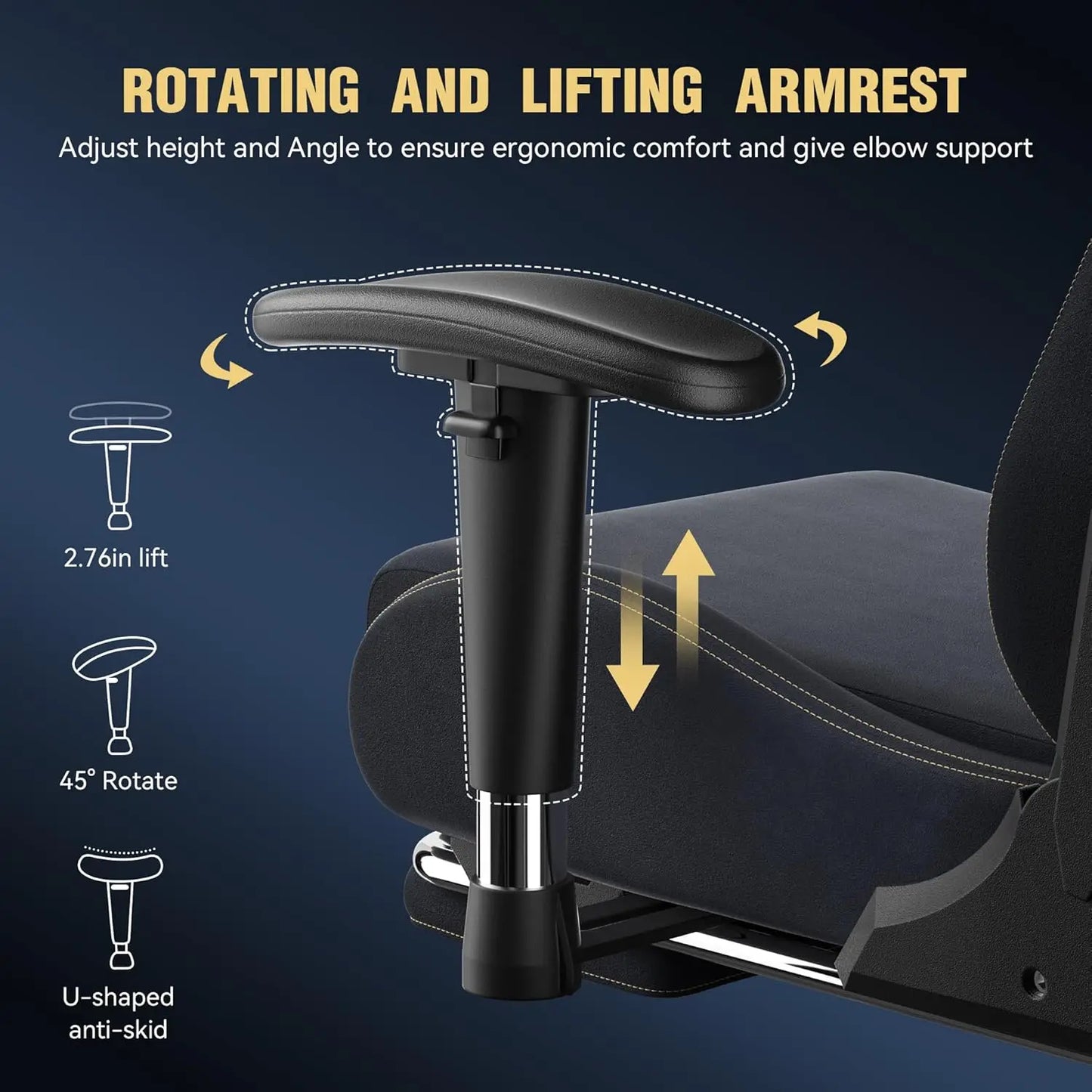 Dowinx Gaming Chair with Massage Lumbar Support