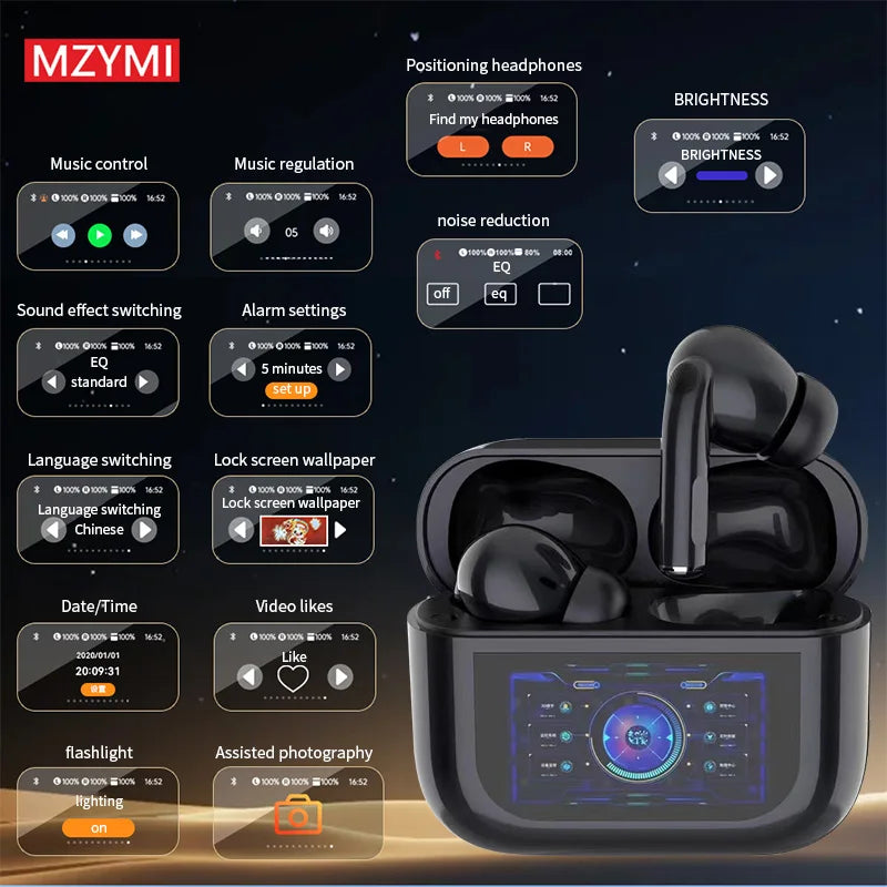 MZYMI True Wireless Earbuds YX30 Bluetooth 5.3 Headphones