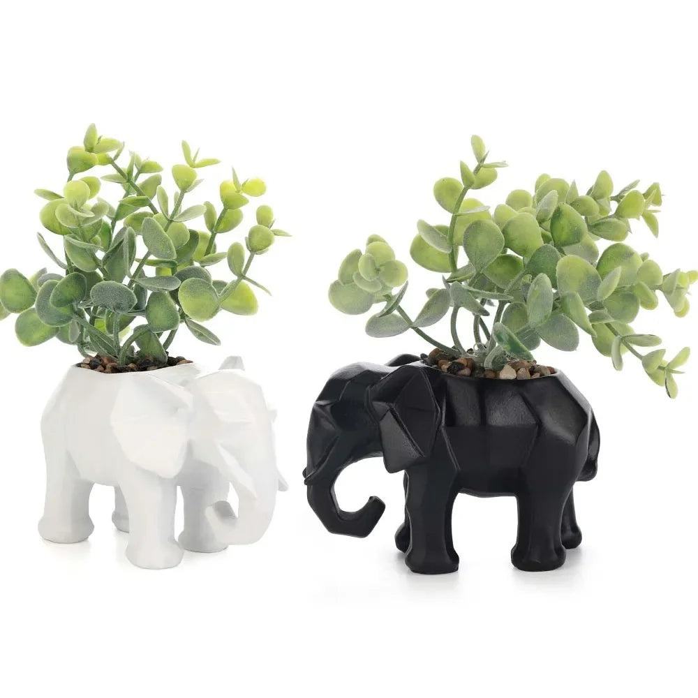 2Pack Artificial Plants with Pot for Home Decor