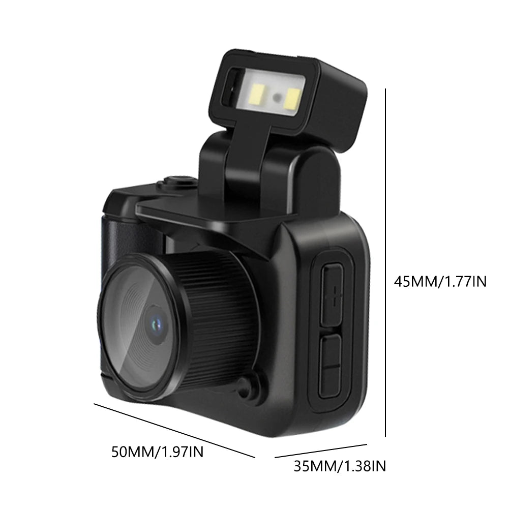 Mini Camera With Screen HD 1080p With Flash Lamp And Battery Dock